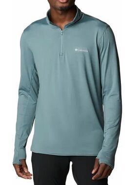 Columbia 1/2 Half Zip Pullover Jacket Metal Heathered Teal Men Medium M